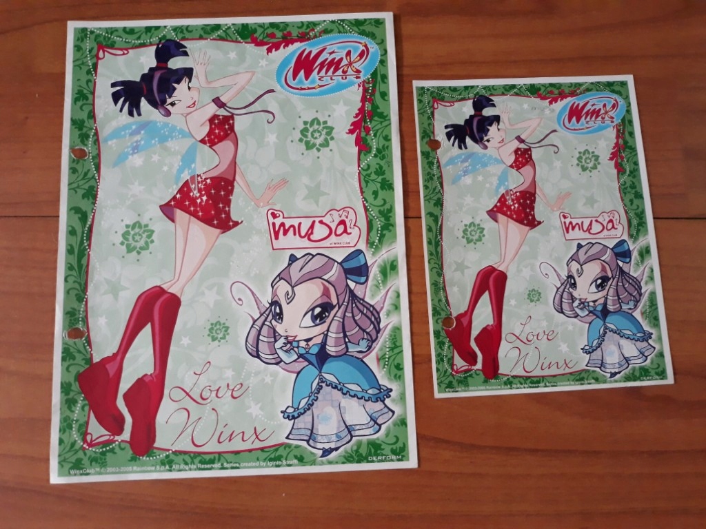 wkłady do segregatora karteczki WINX