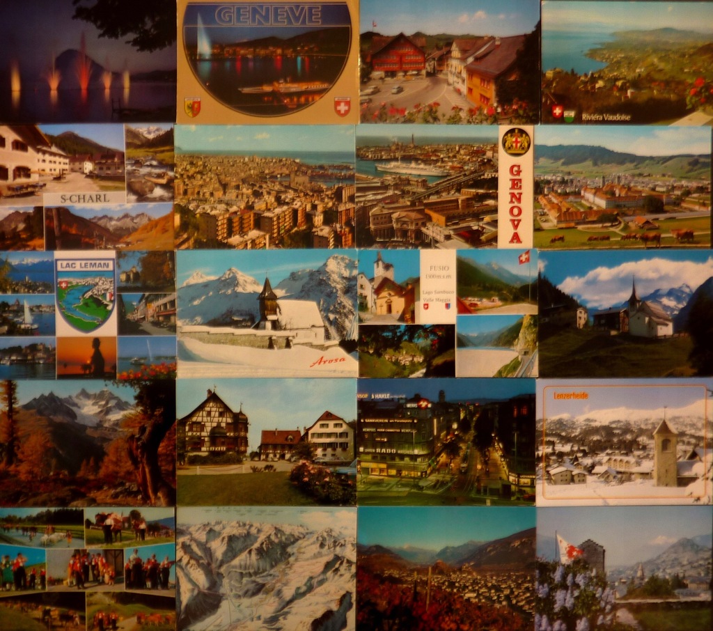 Szwajcaria - 51 widokówek - pocztówki zestaw 3