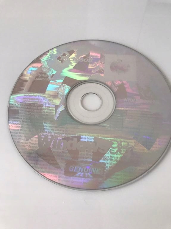Windows 98 SE - drugie wydanie, płyta, hologram