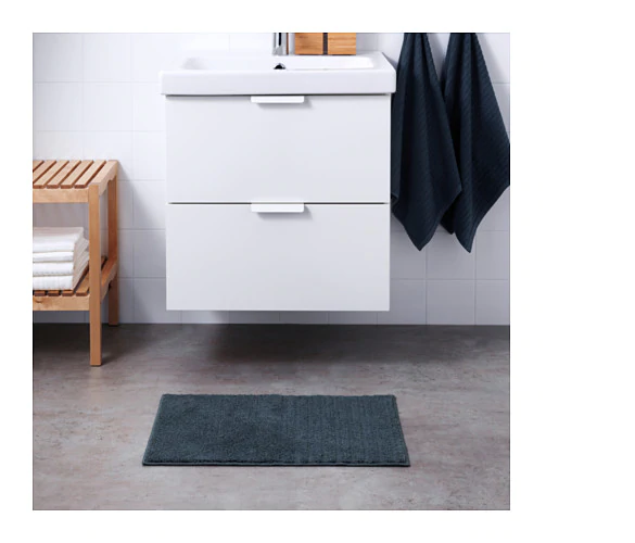 IKEA chodnik łazienkowy dywanik VOXSJON granatowy 7436868682