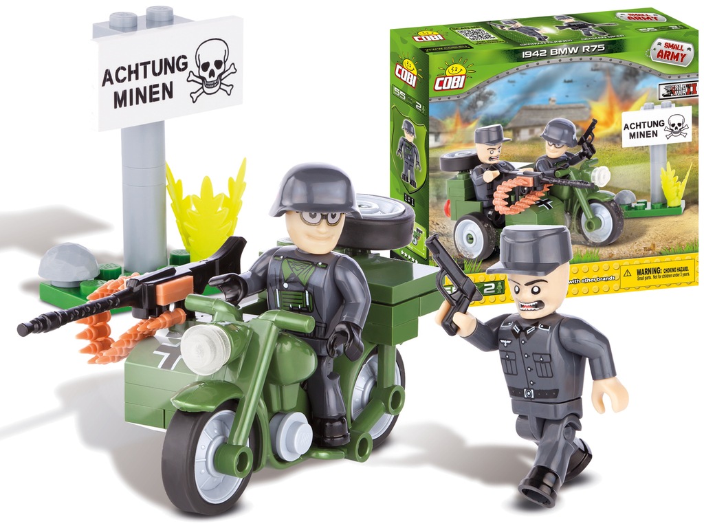 Small Army MOTOR BMW Z PRZYCZEPĄ Klocki COBI 55el.