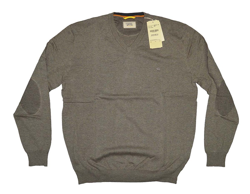 CAMEL ACTIVE ŁATY sweter V-NECK 634015/25 XXL