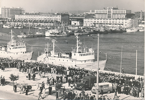 Statek ZENIT i HORYZONT port rybacki Gdynia