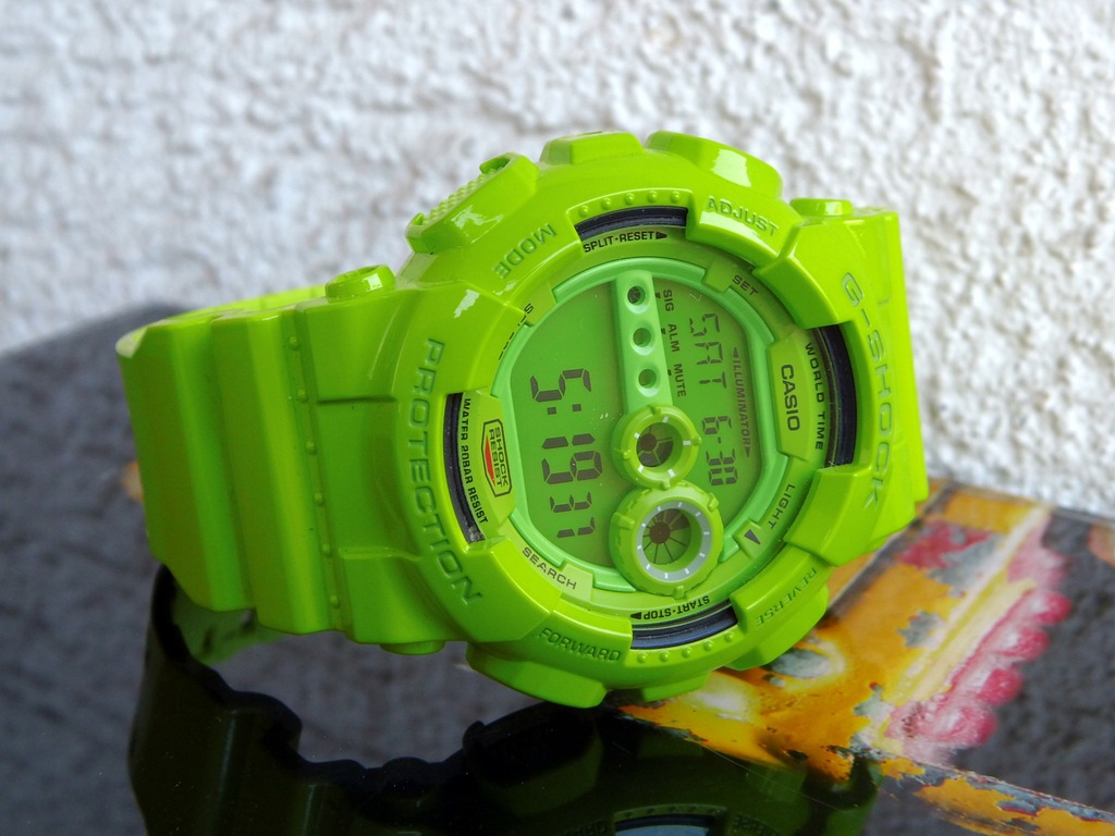 Zegarek Casio g-shock GD-100 modowany kermit