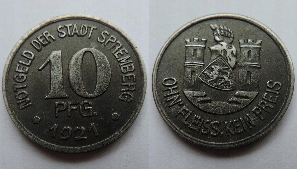 NIEMCY 10 PFENNIG 1921 SPREMBERG