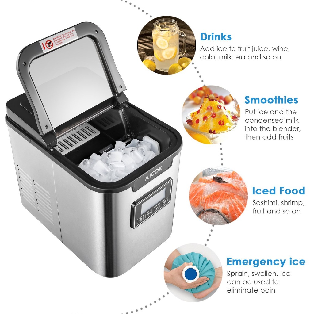 Maszyna do robienia kostek lodu AICOK Ice Maker 7193379637