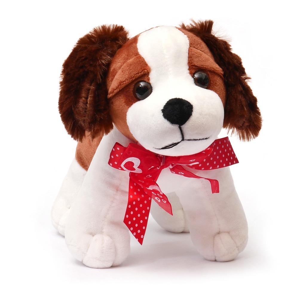 pluszowy pies spaniel czarny 30cm 3342 szczekający
