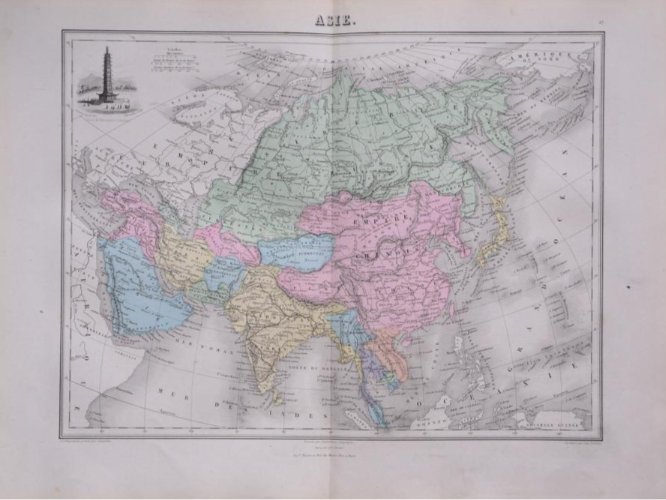 AZJA PERSJA CHINY INDIE JAPONIA SYBERIA 1880