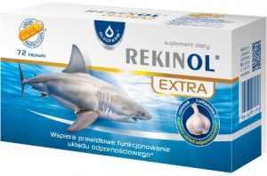 REKINOL EXTRA OLEJ TRAN CZOSNEK WIT.D 72 kaps HIT