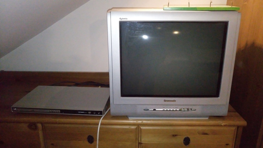TV Panasonic i DVD First. Starego typu. Sprawne
