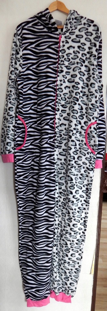 Kombinezon piżama dres onesie XL/XXL 42/44 zebra