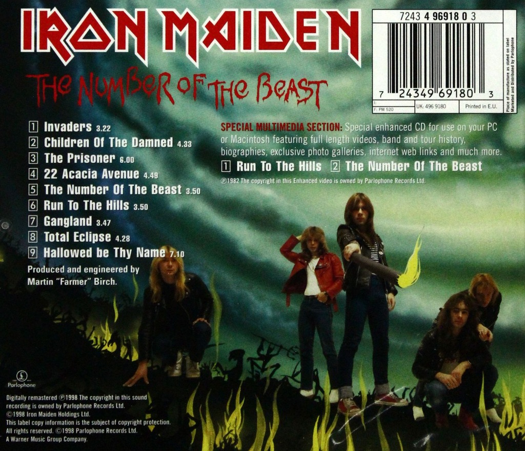 IRON MAIDEN THE NUMBER OF THE BEAST (CD) 5239141998 oficjalne