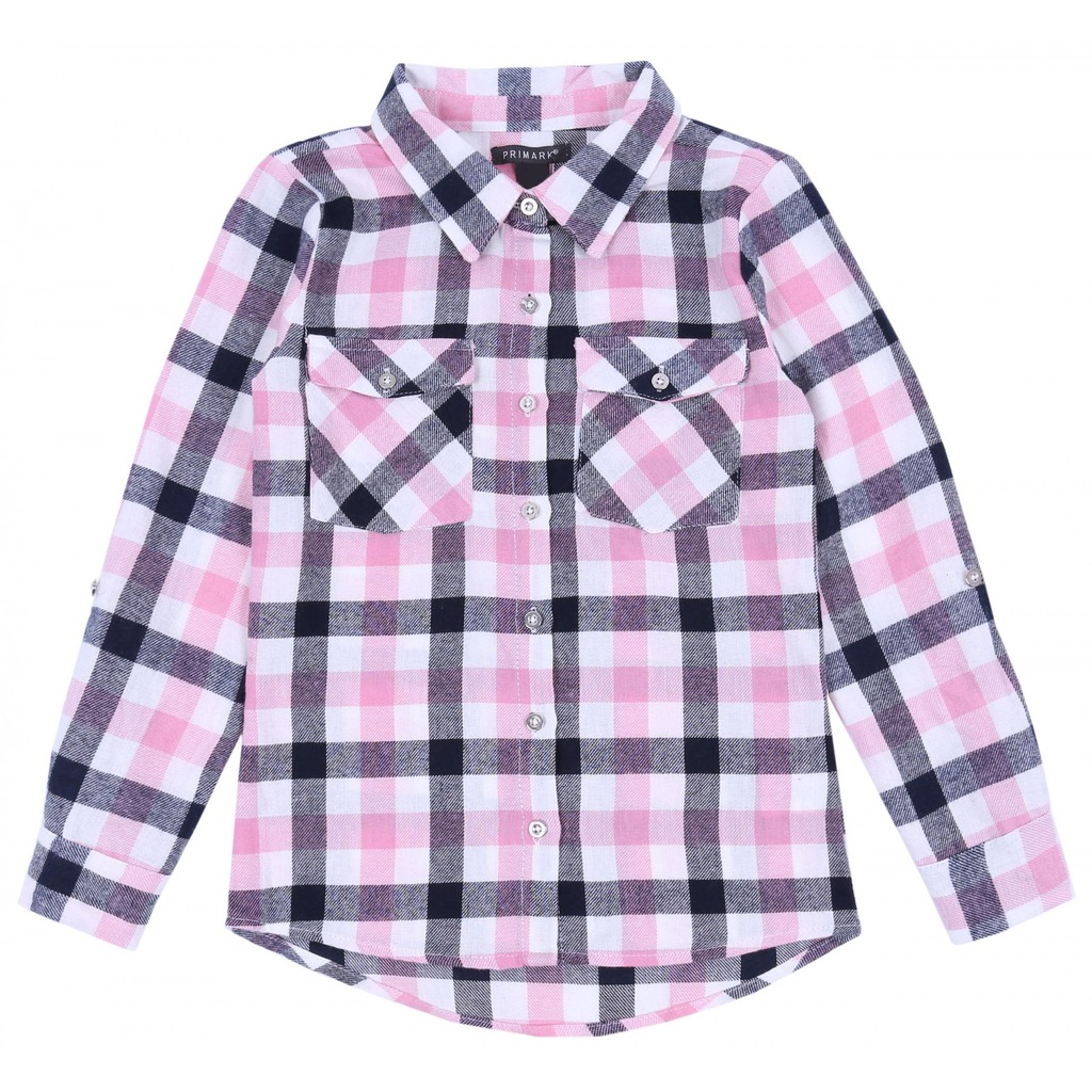 Różowa koszula w kratę PRIMARK 8-9 lat 134 cm