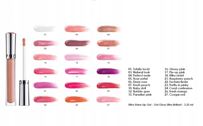 SEPHORA ULTRA SHINE LIP GEL 3.3ML KOLORY