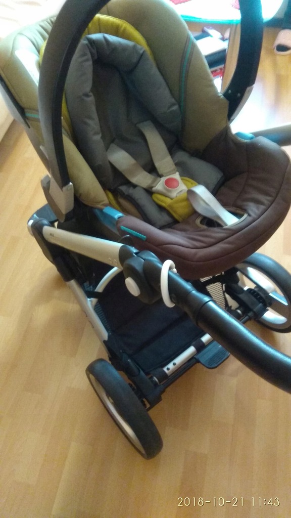 Wózek fotelik Cybex Aton 2 + baza + stelaż