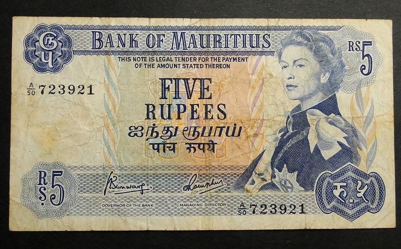 1967 Mauritius Elżbieta II - 5 rupii