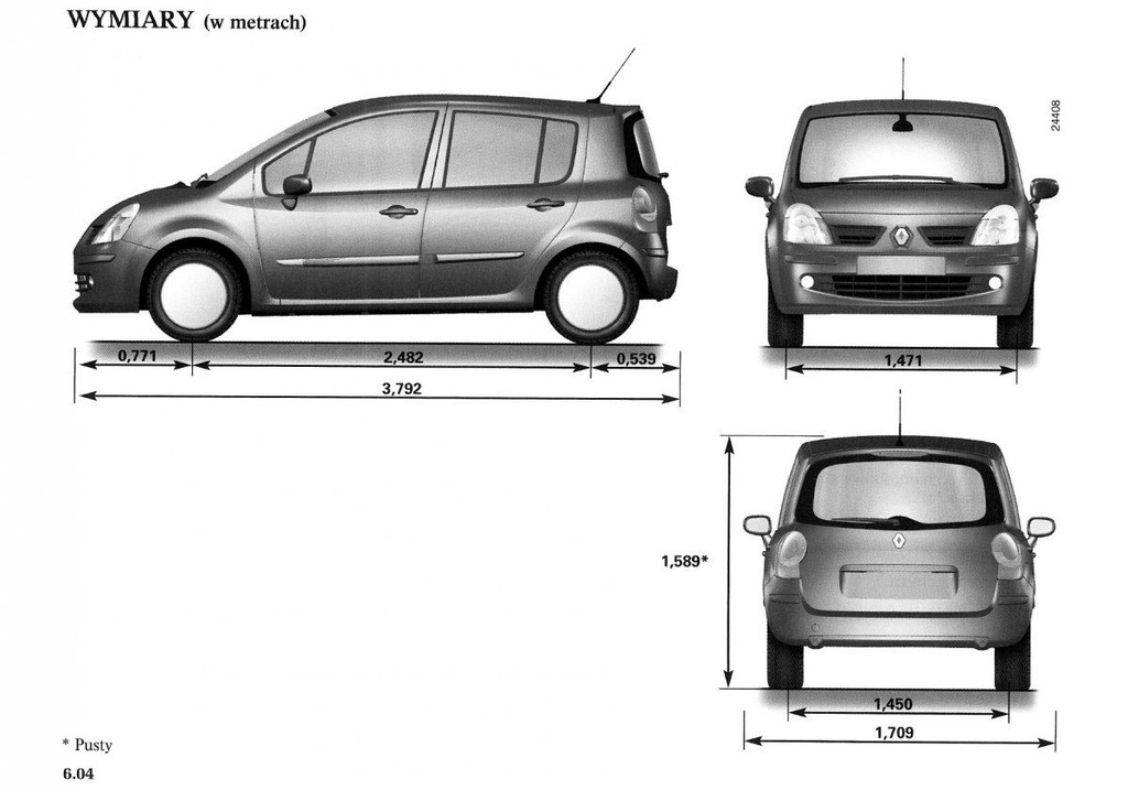 Renault Modus 2004 2008 Instrukcja Obsługi 6896584678