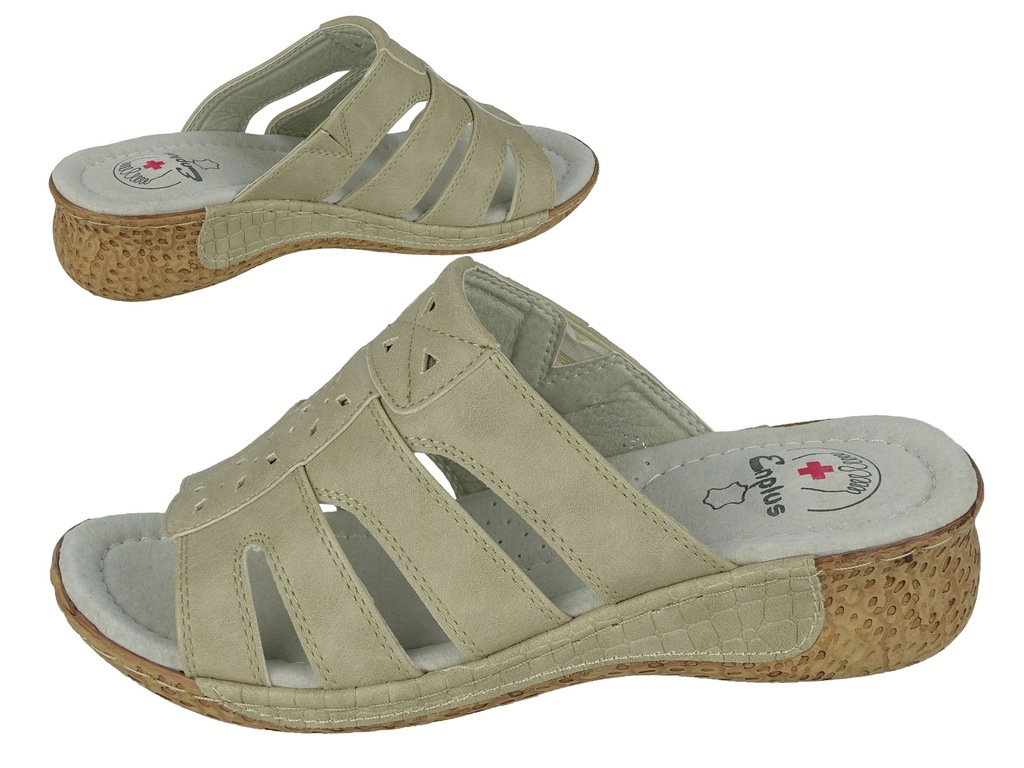 KLAPKI BUTY MEDYCZNE DAMSKIE ZDROWOTNE 1668-6 *36