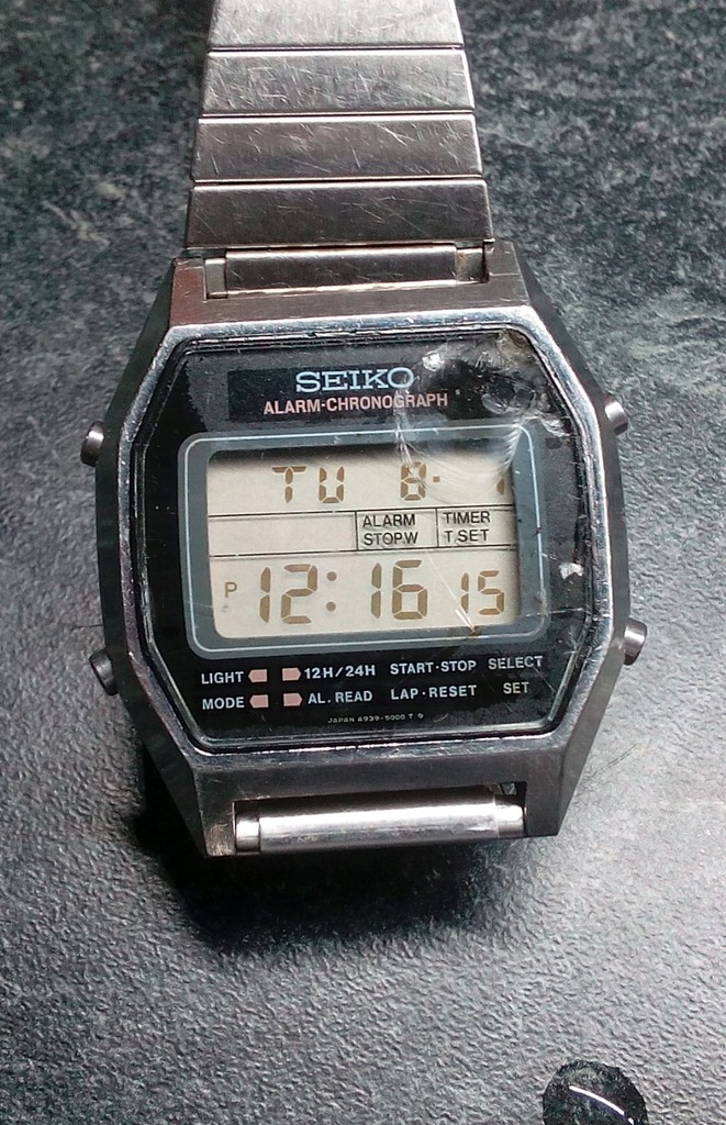 Japoński zegarek LCD Seiko A939-5009 - 7698276235 - oficjalne archiwum  Allegro