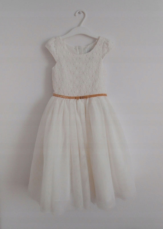 Cool club sukienka biała tiul hm wesele 110 104 - 7480163747 - oficjalne  archiwum Allegro