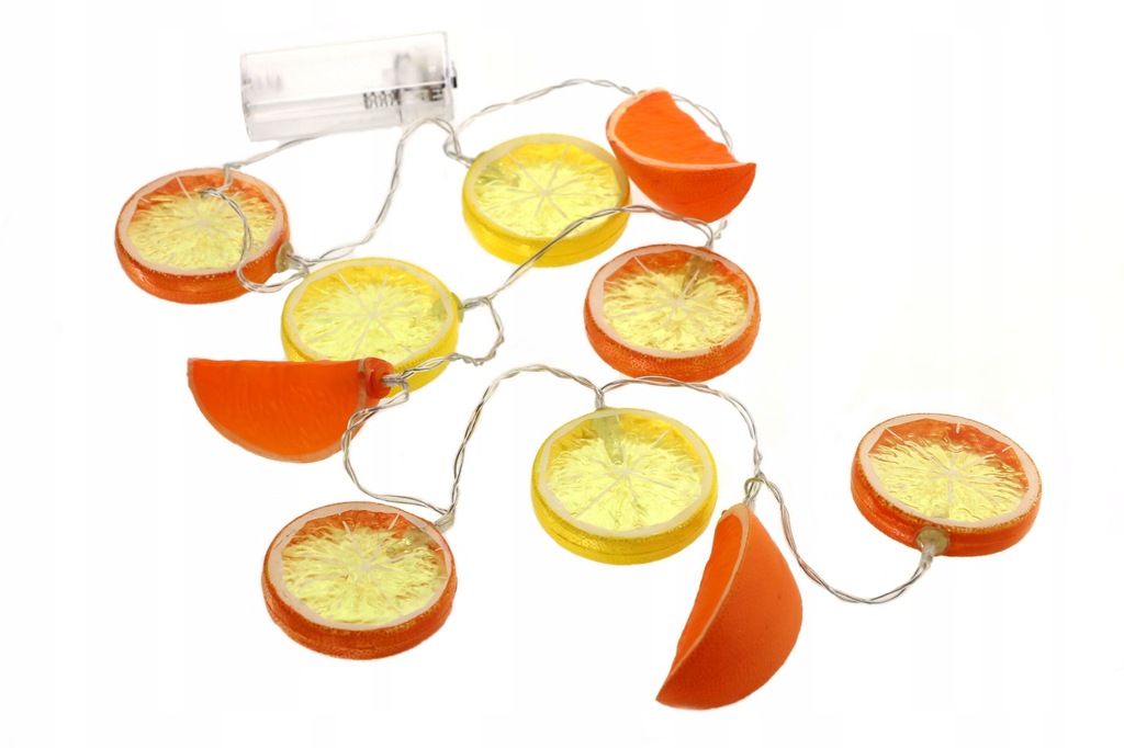 GIRLANDA LED Ledowe lampki CYTRYNKI plastic cotton