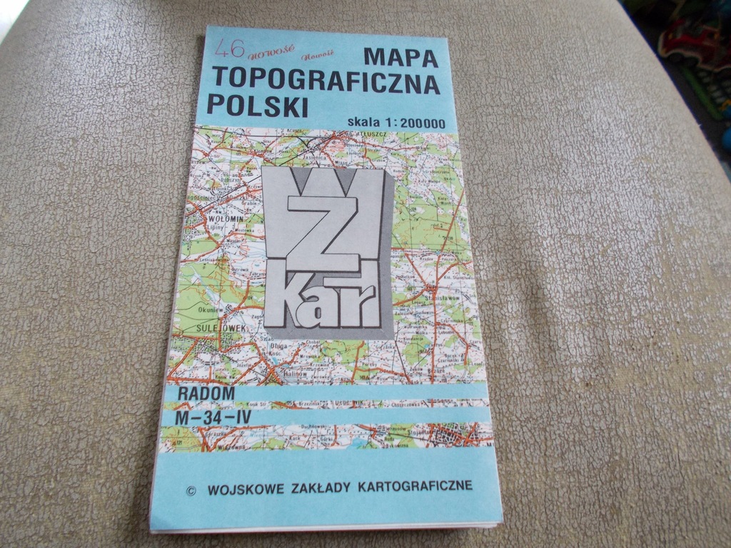 Radom Wojskowa mapa topograficzna Polski