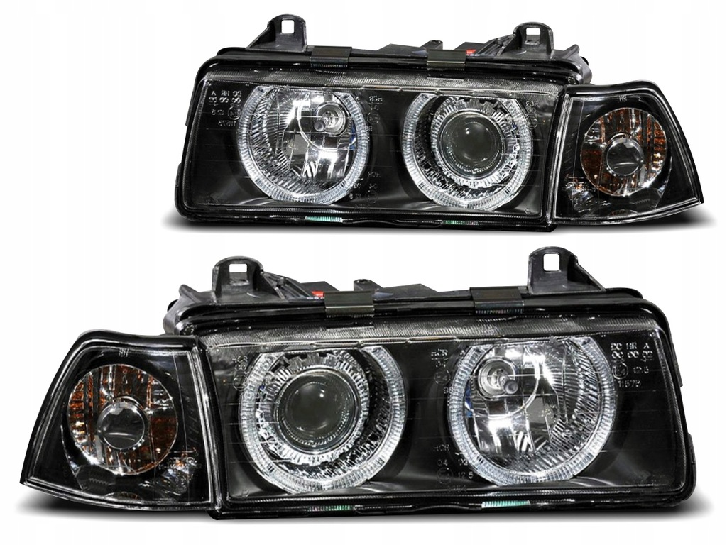 LAMPY BMW E36 COUPE ANGEL EYES RINGI DEPO XENON H7