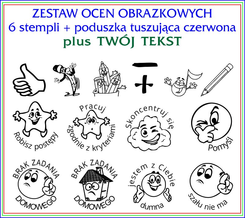 OCENY OBRAZKOWE, STEMPLE DREWNIANE średnica 25 mm