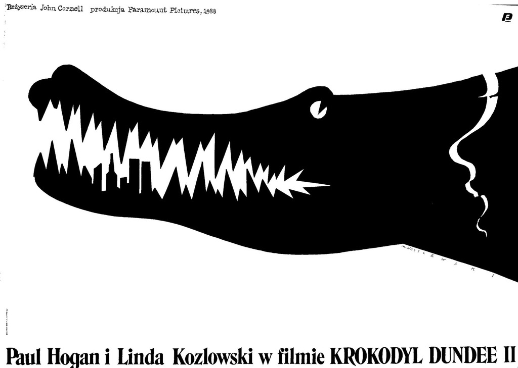 PLAKAT FILMOWY Krokodyl Dundee 2 Wasilewski 1989