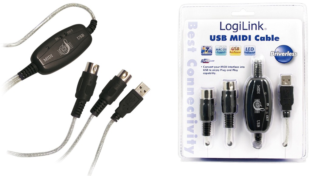 RED Adapter Kabel USB 2.0 to Midi In-Out Szczecin