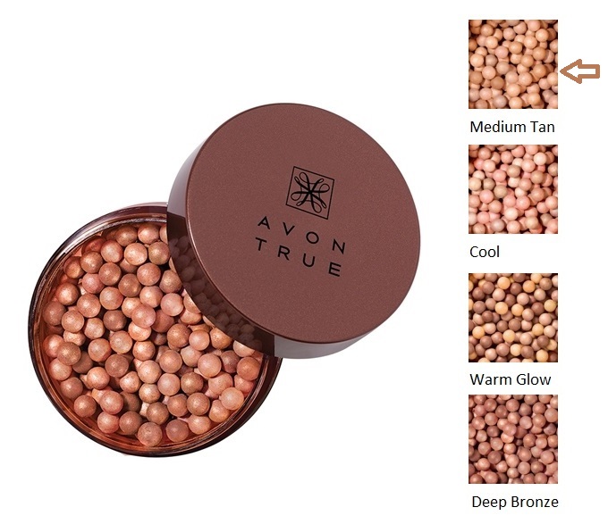 PEREŁKI BRĄZUJĄCE PUDER  KULKI MEDIUM TAN AVON