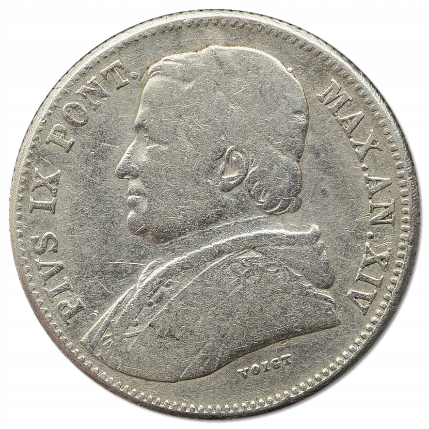 62.PAPIESTWO, PIUS IX, 20 BAIOCCHI 1860/ XIV R