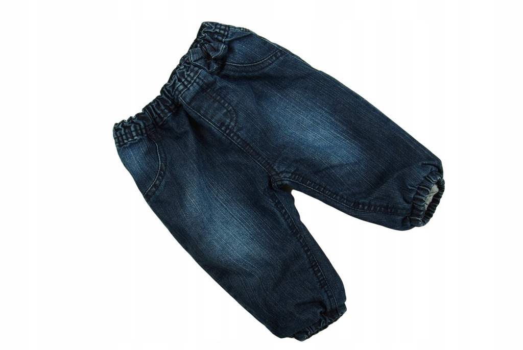 MOTHERCARE miękkie jeansy z Kokardką Podszewka 68