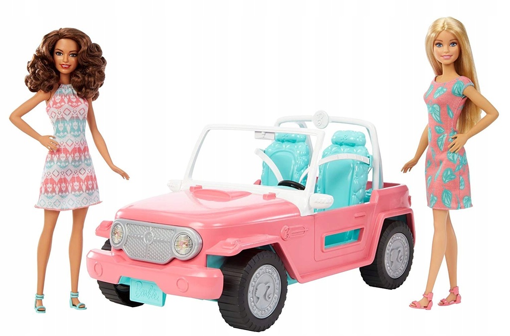 Auto Jeep 2 Lalki Barbie Samochód Mattel FPR59 24H