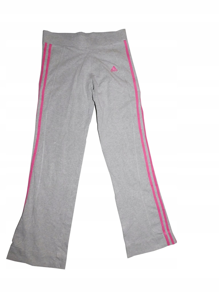 Adidas spodnie dresowe 15-16 lat szare różowe