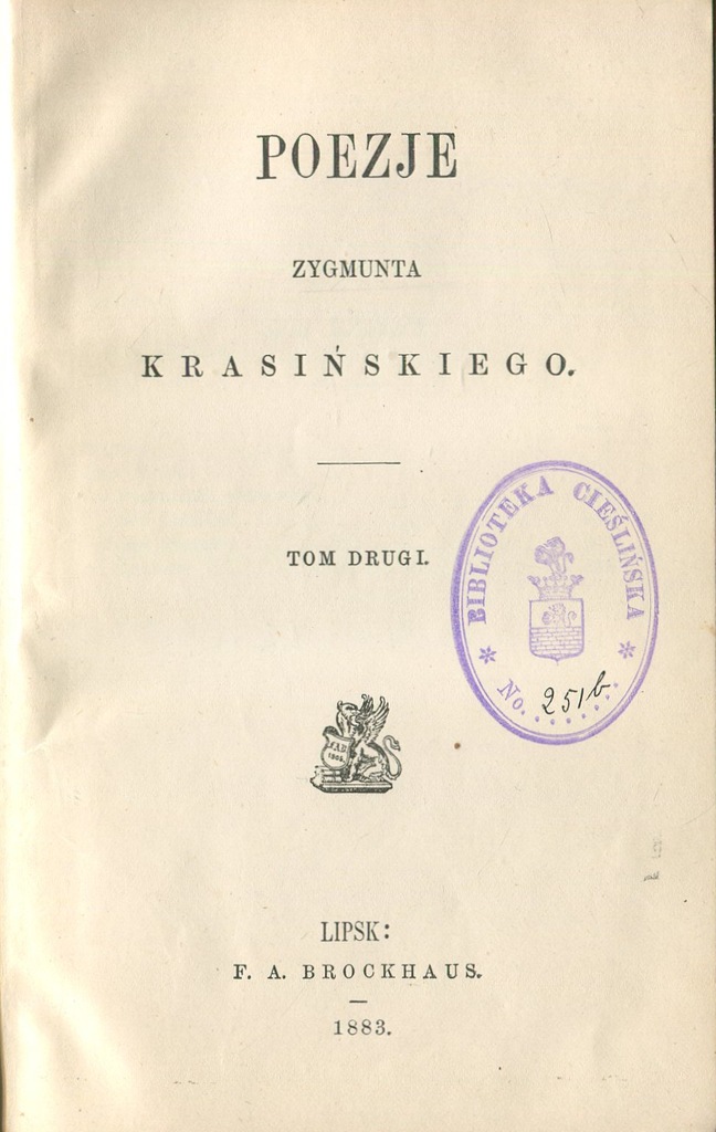 Krasiński Zygmunt IRYDION Trzy myśli 1883