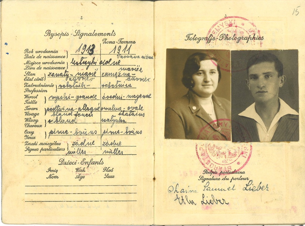 PASZPORT JUDAIKA ŻYDZI PRZEMYŚL 1934