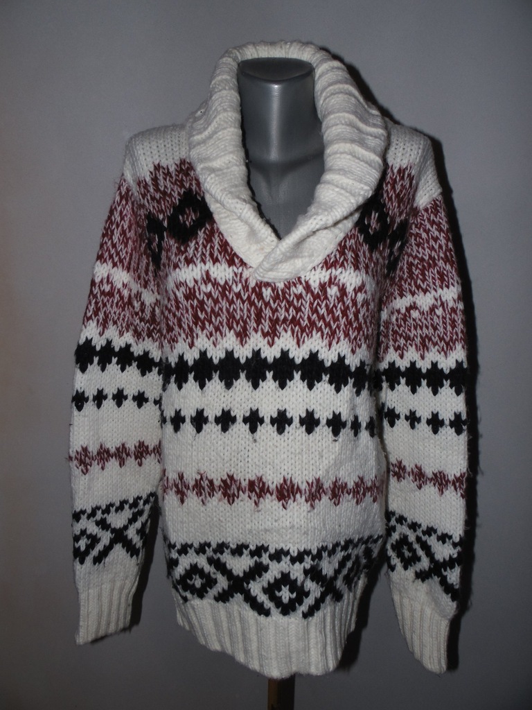 Zara_męski sweter ze świątecznym wzorem_L