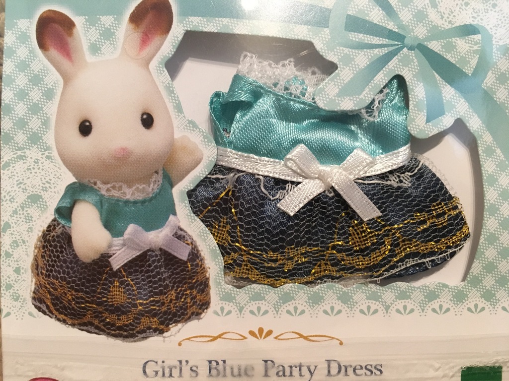 Sylvanian Families Sukienka Girls Blue Party Dress