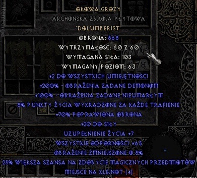 Okowa Grozy Archon COH (Diablo 2 Ladder / NoN)
