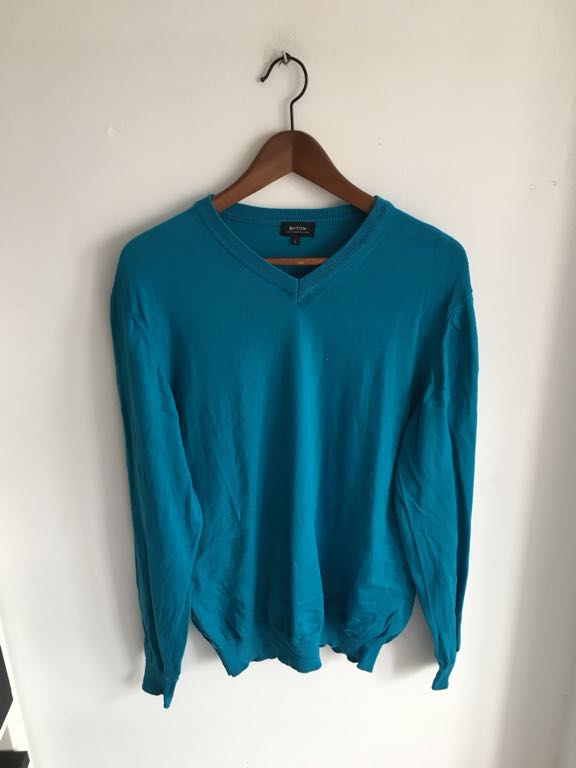 Sweter Bytom turkusowy niebieski zielony L
