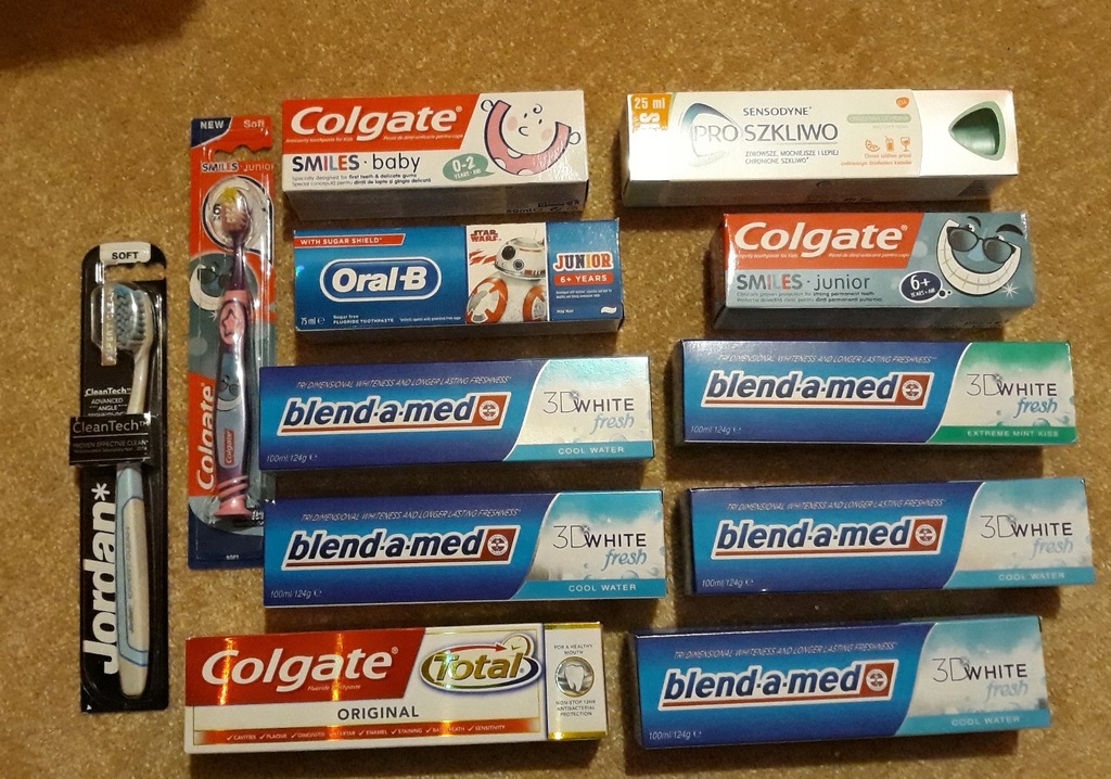 Zestaw past do zębów Colgate, Oral-B, Blend-A-Med