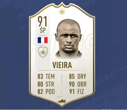 FIFA 19 PS4 Patrick Vieira 91 =2.500.000 Coins FUT