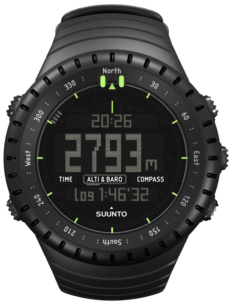 suunto core all black backlight
