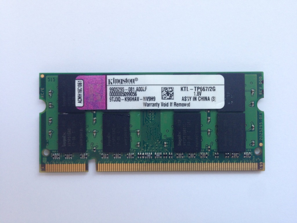 KINGSTON SODIMM 2GB PC2 5300 667MHz KTL-TP667/2G