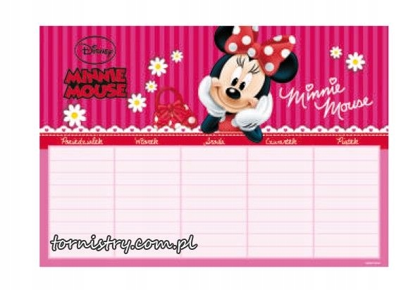 Plan lekcji Myszka Minnie MINI MOUSE DISNEY MIKI