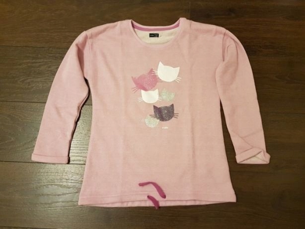 Bluza Endo różowa z kotkami 152cm Nowa