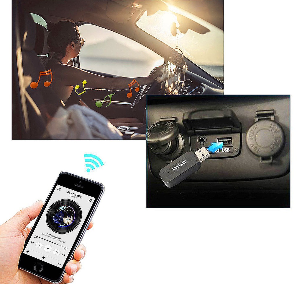 ADAPTER ODBIORNIK BLUETOOTH USB TRANSMITER AUX JAC 7359641263