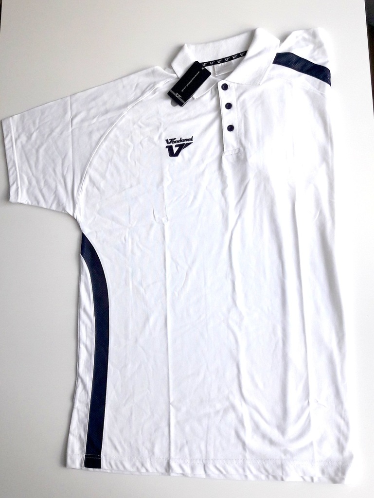 VANDANEL biała koszulka polo z wstawkami XXL