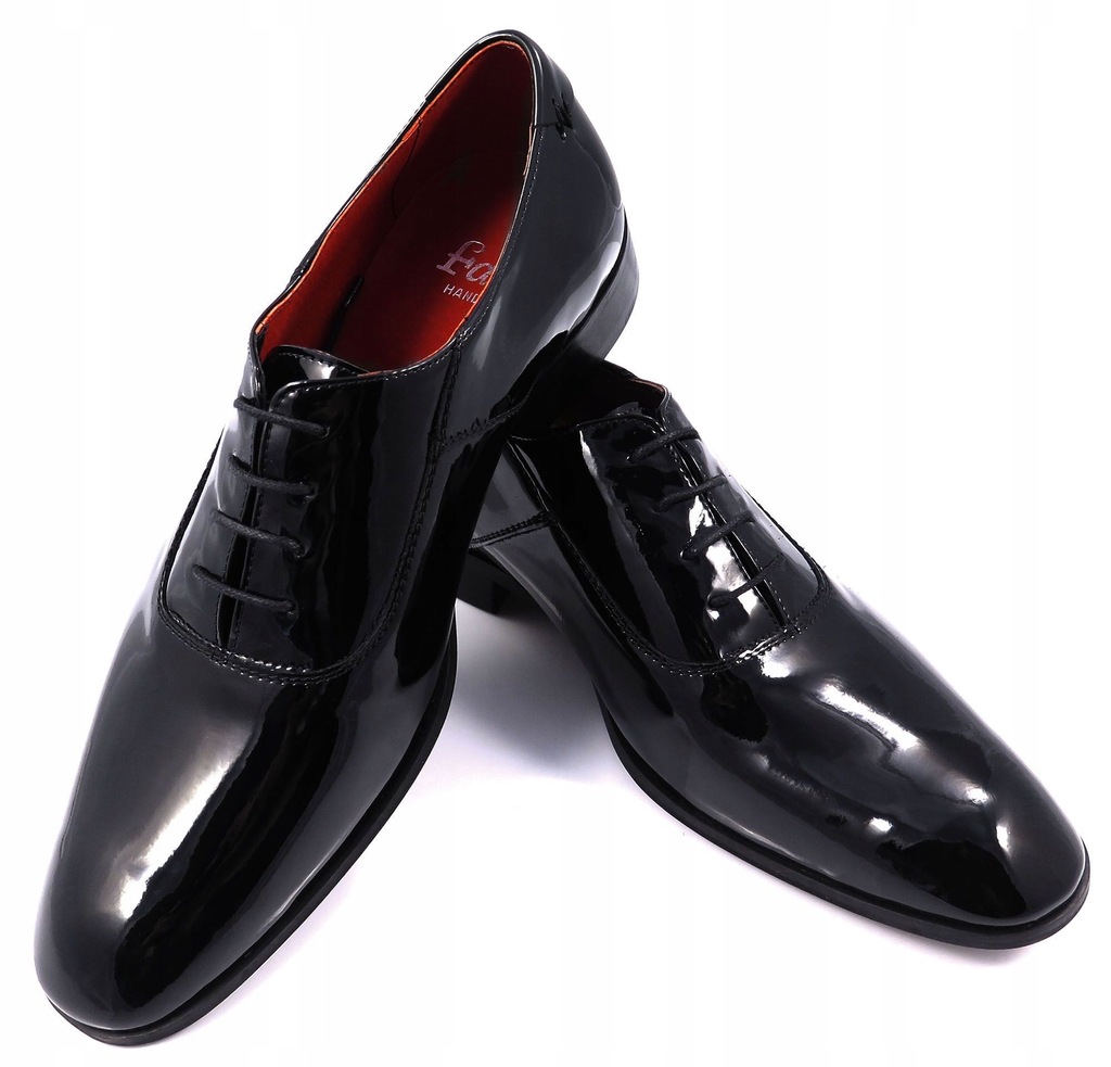 Czarne lakierki wiedenki Buty do smokingu r 38 T31